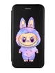 Чехол-книжка черный с рисунком на Xiaomi Redmi 15C / Poco C85 Лабубу (принт 414) - изображение 1