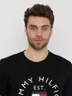 Футболка бавовняна довга чоловіча Tommy Hilfiger 11032.1 2XL Чорна - зображення 4