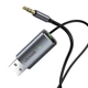 Аудио-адаптер Bluetooth aux гарнитура в машину адаптер USAMS US-SJ504 |BT5.0, TF Card| Черный - изображение 4