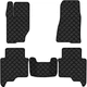 Коврики из экокожи EVAtech ECO в салон авто для Jeep Commander 2005-2010 1 поколение SUV EU чёрный кант (JP12296C5LA1BBB) - изображение 1