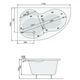 Ванна акрилова PoolSpa Mistral 170x105 ліва з ніжками - изображение 2