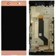 Дисплей для Sony G3212 Xperia XA1 Ultra Dual /G3221 /G3223 /G3226 рожевий, з рамкою - зображення 1