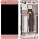 Дисплей для Sony F3111 Xperia XA /F3112 /F3113 /F3115 /F3116 рожевий, Rose Gold, з рамкою - зображення 1