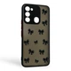 Чехол для телефона TECNO Spark 8C (KG5k) с 3D принтом бантиков с высокими бортами с защитой камеры черный - изображение 1