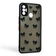 Чехол для телефона Tecno Spark 7 (KF6n) с 3D принтом бантиков с высокими бортами с защитой камеры черный - изображение 1