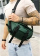 Большая мужская поясная сумка бананка из экокожи SAMBAG Зеленая (2941038721) - изображение 3