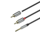Аудиокабель 3.5мм HOCO UPA10 Double lotus rca audio cable to 3.5mm AUX-RCA(тюльпаны) 150см Черный - изображение 5