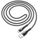 Кабель для зарядки телефона MicroUSB Android with LED Safeness charging HOCO U89 |1.2m, 2.4A| Черный - изображение 2