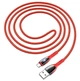 Кабель для зарядки телефона MicroUSB Android with LED Safeness charging HOCO U89 |1.2m, 2.4A| Красный - изображение 1