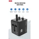 Універсальний зарядний пристрій 3в1 XO-WL01 (UK, EU, US) |2USB, 6A| Чорний - зображення 12