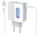 Сетевое зарядное устройство для телефона Android встроенный кабель Micro-USB HOCO C75 |2USB, 2.4A| Белый - изображение 2