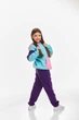 Детский спортивный утепленный костюм Kindamor Snug Princess Purple/Blue, флис для девочки 134 см фиолетовый с голубым - изображение 4