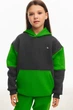 Детский спортивный утепленный костюм Kindamor Snug Princess Green/Grey, флис для девочки 128 см зеленый с серым - изображение 4