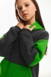 Детский спортивный утепленный костюм Kindamor Snug Princess Green/Grey, флис для девочки 128 см зеленый с серым - изображение 6