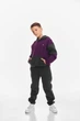 Детский спортивный утепленный костюм Kindamor Active Heat Grey/Purple, флис для мальчика 116 см серый с фиолетовым - изображение 3