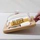 Масленка стеклянная BUTTER с бамбуковой подставкой и ножом для масла (R34370) - изображение 3