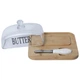 Масленка стеклянная BUTTER с бамбуковой подставкой и ножом для масла (R34370) - изображение 9