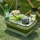 Складная корзина для пикника с крышкой-столиком Outdoor Folding Bucket 47 х 20 х 30 см (R97360) - изображение 6