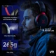 Ігрові бездротові навушники Mchose V9 Pro 7.1 Sound, Bluetooth, 2.4G Black red - изображение 8