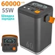 УМБ Павербанк 60000 mAh Быстрая Зарядка PD + QC 55W, фонарик - для Телефона Роутера Планшета Ноутбука Часов Наушников Портативна Батарея Внешний аккумулятор - изображение 1
