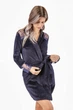 Халат женский велюровый с длинными рукавами Felisiya Lingerie Синий 73-058 S (2000009101010) - изображение 6