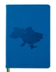 Записна книга блокнот Buromax UKRAINE A5 96 л клітина позов.шкіра синій (BM.295120-02) - зображення 1