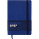 Записная книга блокнот Buromax BRIEF A5 96 л без разметки иск.кожа синий (BM.295004-02) - изображение 1