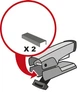 Степлер ADVANCED METAL, металлический, 25л., (скобы №24/6, 26/6), серебристый - изображение 16