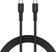 Kabel Canyon OnWire 60CL C-C 60W COLOR Braided 1 m Black (CND-CCAP60AB10B) - obraz 1