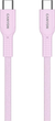 Kabel Canyon OnWire 60CL C-C 60W COLOR Braided 1 m Pink (CND-CCAP60AB10PK) - obraz 3