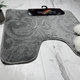 Килимок під унітаз ТМ Banyolin Classik 50х60см CLT202013 172-Grey_U - зображення 2