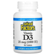 Вітамін D3, 25 мкг (1000 МО), Natural Factors, 90 шт - зображення 1