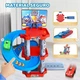 Игрушечный трек парковки Childrens Rail Car 75 деталей 3 машинки серпантинный трек простая сборка - изображение 2