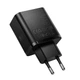 Зарядное устройство с быстрой зарядкой 65W HOCO N75 2Type-C, 1USB Черное - изображение 7