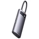 Перехідник HUB Baseus Metal Gleam Series 6-in-1 Multifunctional Type-C (WKWG080013) Gray - зображення 2