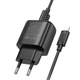 Зарядное устройство для телефона USB / Сетевой адаптер Hoco C141A Smart 2.1A (2USB-A) + кабель USB to Lightning (черный) - изображение 4