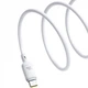 Дата кабель Baseus Silky Series OS Fast Charging Type-C to Type-C 100W (1m) (P10377704) Moon White - зображення 4