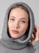 Капор-капюшон с высоким воротником One size Серый - изображение 2