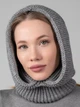 Капор-капюшон с высоким воротником One size Серый - изображение 4