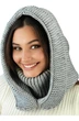 Капор-капюшон с высоким воротником One size Серый - изображение 6