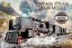 Детская железная дорога с паром подсветкой и звуковыми эффектами Vintage Steam Train 92,5 х 137.5 см Вид 3 - изображение 1