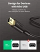 Кабель UGREEN US132 USB 2.0 A Male to Mini 5Pin Male 1m Black (10355) - изображение 3