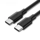 Кабель UGREEN US286 USB 2.0 Type-C to Type-C Male Cable Nickel Plating 1m Black (50997) - зображення 1