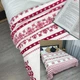 Плед-покрывало Decorator WellSoft ETNO 150х210 см с рождественским принтом Белый с красным (87-277) - изображение 1