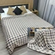 Плед-покрывало Decorator WellSoft 150х210 см Клетка Бежево-серый (87-280) - изображение 1