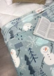 Плед-покрывало Decorator WellSoft 200х220 см с рождественским принтом Голубой (87-284) - изображение 2