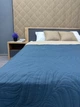 Покрывало двустороннее Decorator Microfiber листья 210х215 см синий с бежевым (85-199) - изображение 5