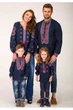 Дитяча лляна вишиванка для дівчинки Folk Moda 122 Темно-синій (7702-213511171) - изображение 5