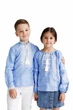 Дитяча лляна вишиванка для дівчинки Folk Moda 92 Блакитний (d0302-209111150) - изображение 2
