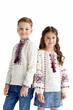 Дитяча лляна вишиванка для дівчинки Folk Moda 158 Молочний (d0202-209011186) - изображение 2